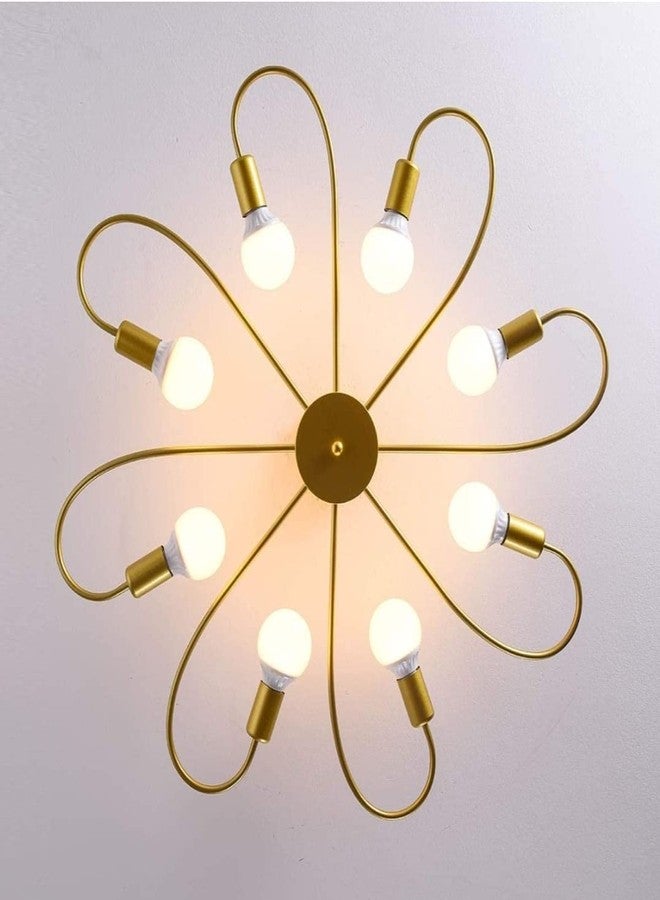 Avior Low Height Ceiling Chandelier Light for Living Room, Jhumar for Bedroom, Jhoomar for Drawing Room, Restaurant Lamps and Hotels (Yellow Gold) - Image 2